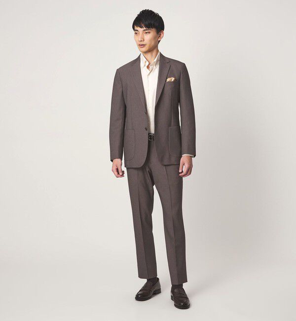 UNITED ARROWS green label relaxing「A+ ポリエステル シャークスキン スタンダード イージー セットアップ パンツ スラックス -ウォッシャブル」|スラックス|