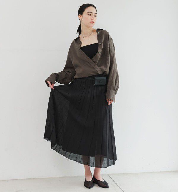 UNITED ARROWS green label relaxing「【結論シリーズ】リネン2WAYシャツ［size SHORTあり］」|シャツ・ブラウス|