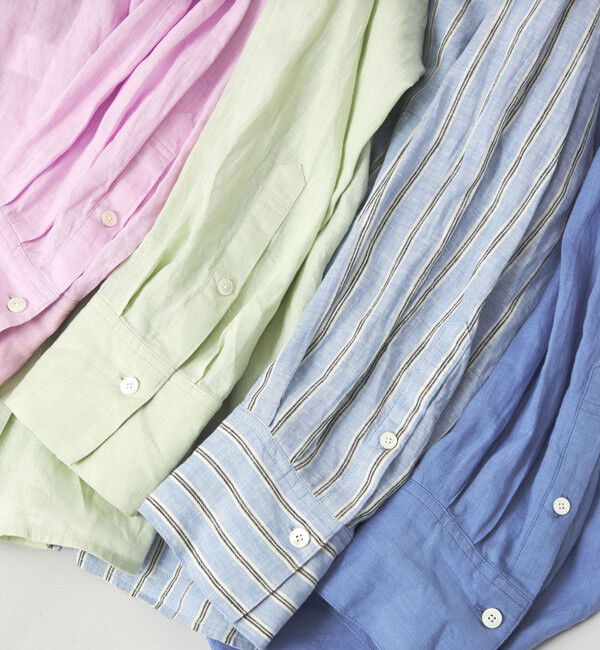 UNITED ARROWS green label relaxing「【結論シリーズ】リネン2WAYシャツ［size SHORTあり］」|シャツ・ブラウス|