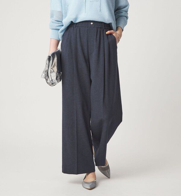 UNITED ARROWS green label relaxing「【結論シリーズ】ニーハイワイドパンツ［size SHORT/TALLあり］」|その他|NAVY