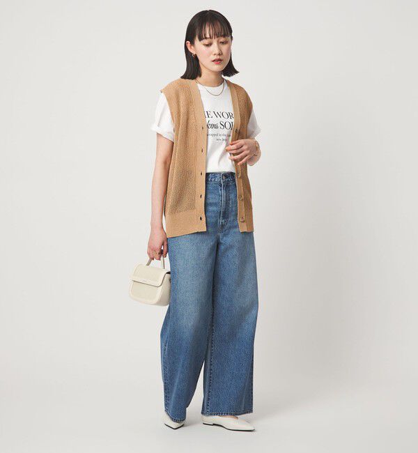 UNITED ARROWS green label relaxing「ペーパー ニット ジレ ウォッシャブル」|ベスト・ジレ|