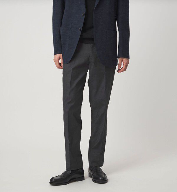 UNITED ARROWS green label relaxing「エブリット TCPU オックス スリム スラックス -ストレッチ-」|スラックス|DK.GRAY