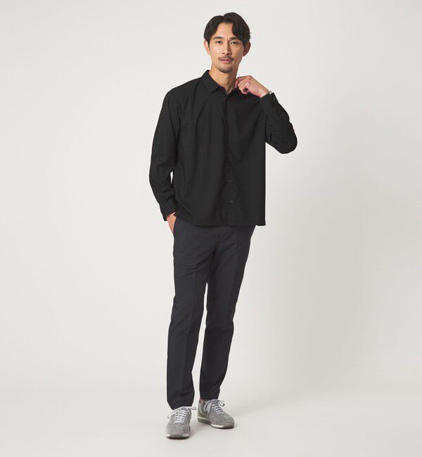UNITED ARROWS green label relaxing「【WEB限定】JUST fit ウールライク コンフォート シャツ -横ストレッチ-」|シャツ・ブラウス|