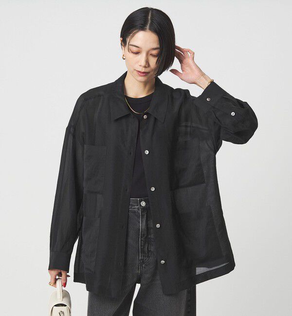 UNITED ARROWS green label relaxing「シアー 4ポケット ビッグ シャツ」|シャツ・ブラウス|