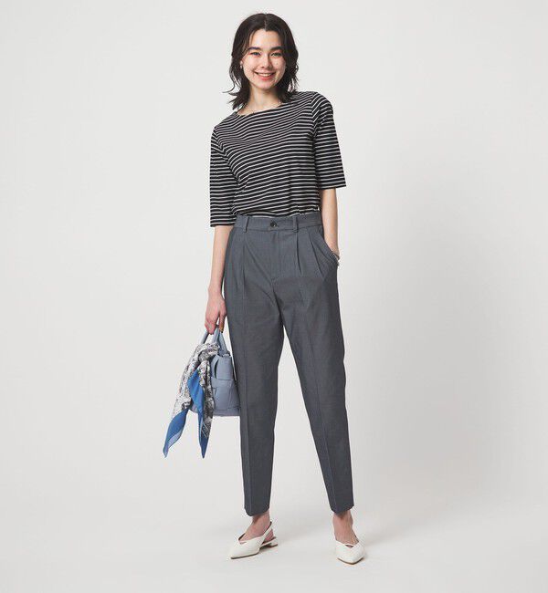 UNITED ARROWS green label relaxing「［size SHORT/TALLあり］Daily Chic タック スリム パンツ」|スラックス|