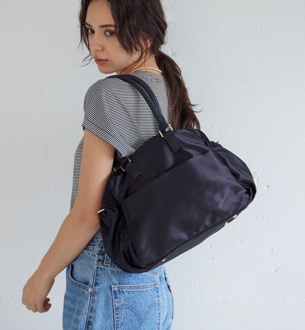 UNITED ARROWS green label relaxing「【WEB限定】2WAY Wジップ ボストン バッグ はっ水」|ボストンバッグ|NAVY