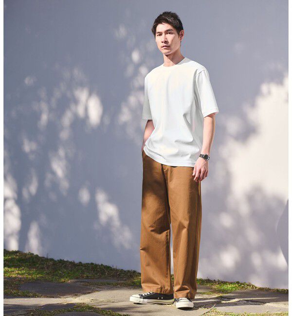 UNITED ARROWS green label relaxing「オーガニックコットン ポンチ クルーネック Tシャツ -接触冷感-」|Tシャツ・カットソー|