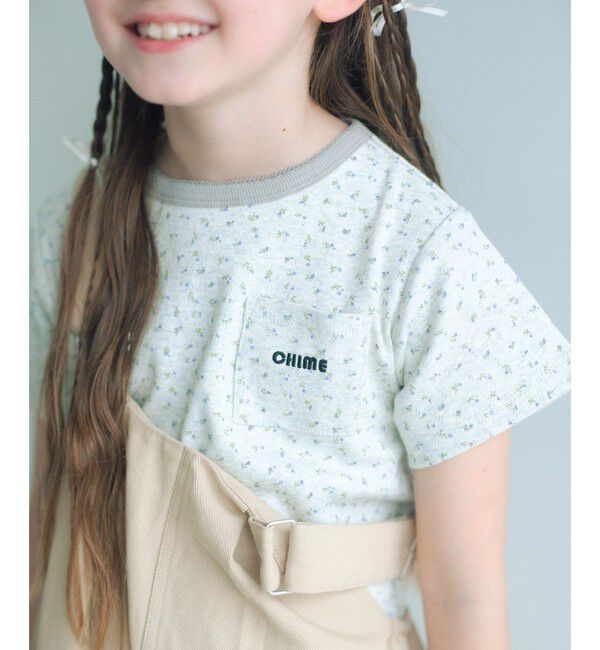 UNITED ARROWS green label relaxing「【COOL CHIC GIRLS STYLE】小花柄 Tシャツ / キッズ  120cm-160cm」|Tシャツ・カットソー|LT.GRAY