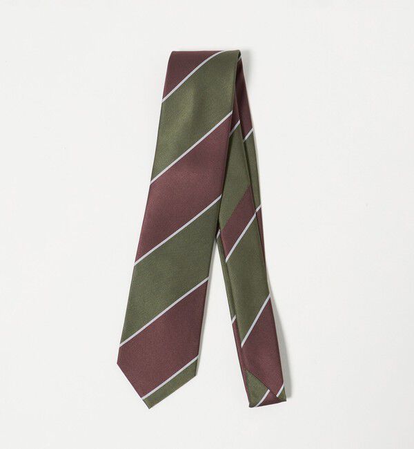 UNITED ARROWS green label relaxing「GLR シルク4 8.0cm ストライプ1 ネクタイ」|ネクタイ・蝶ネクタイ|OLIVE