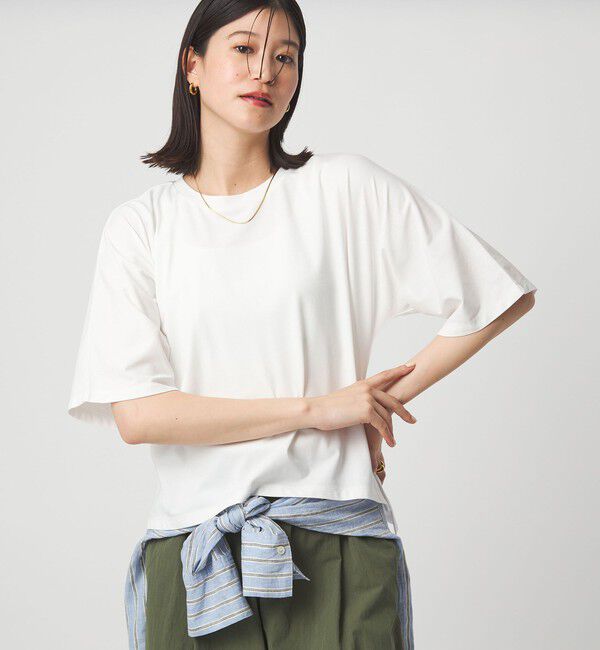 UNITED ARROWS green label relaxing「【WEB限定】＜at ease＞ドルマン カットソー 接触冷感」|Tシャツ・カットソー|