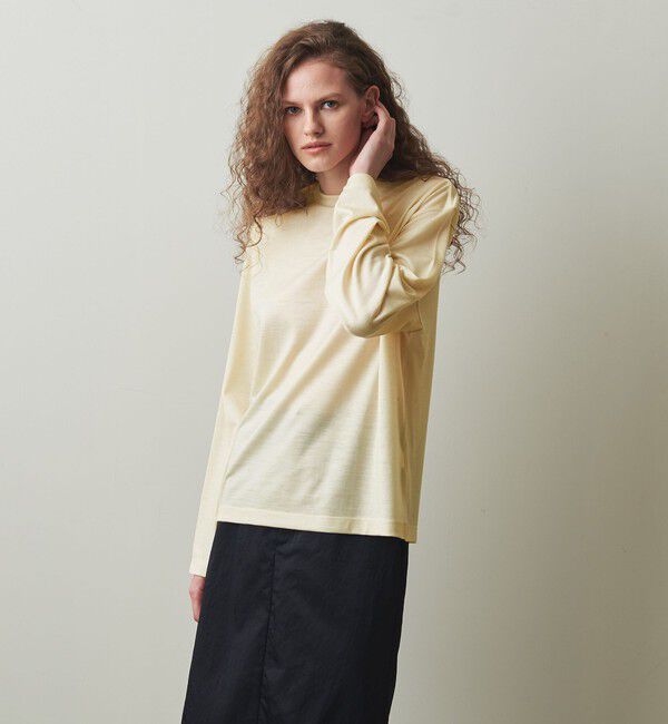 STEVEN ALAN「＜Steven Alan＞ウール ジャージー ロングスリーブ Tシャツ」|Tシャツ・カットソー|OFF WHITE