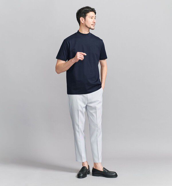 BEAUTY&YOUTH UNITED ARROWS「【WEB限定 WARDROBE SMART】クリア  ガスコットン モックネック カットソー【抗菌・防臭】」|Tシャツ・カットソー|