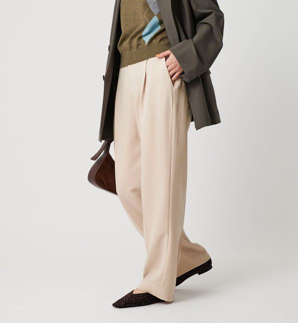 BEAUTY&YOUTH UNITED ARROWS「タックワイドストレートパンツ ウォッシャブル」|スラックス|