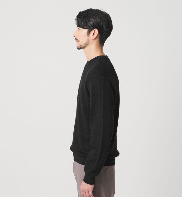 BEAUTY&YOUTH UNITED ARROWS「【WEB限定 WARDROBE SMART】マシーンウォッシャブル ウールミックス アゼ クルーネック」|ニット・セーター|