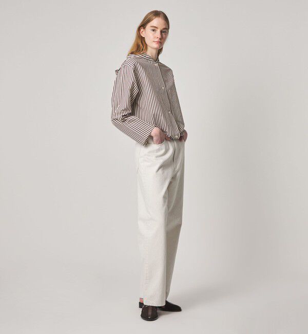 STEVEN ALAN「＜Steven Alan＞コットン キュプラ ストライプ フード シャツ」|シャツ・ブラウス|