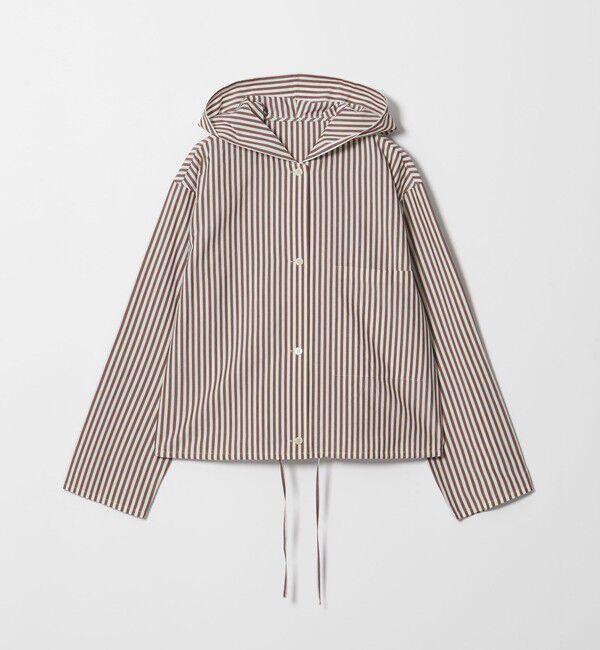 STEVEN ALAN「＜Steven Alan＞コットン キュプラ ストライプ フード シャツ」|シャツ・ブラウス|
