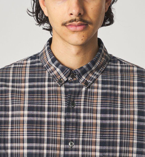 STEVEN ALAN「＜Steven Alan＞ マドラスチェック シングルニードル シャツ LOOSE」|シャツ・ブラウス|