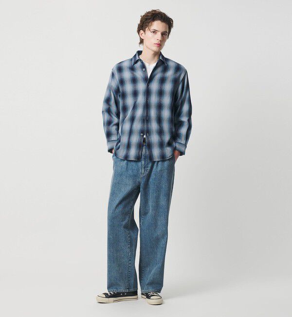 BEAUTY&YOUTH UNITED ARROWS「ドライ ネル オンブレ レギュラーカラー シャツ GRANDE型」|シャツ・ブラウス|