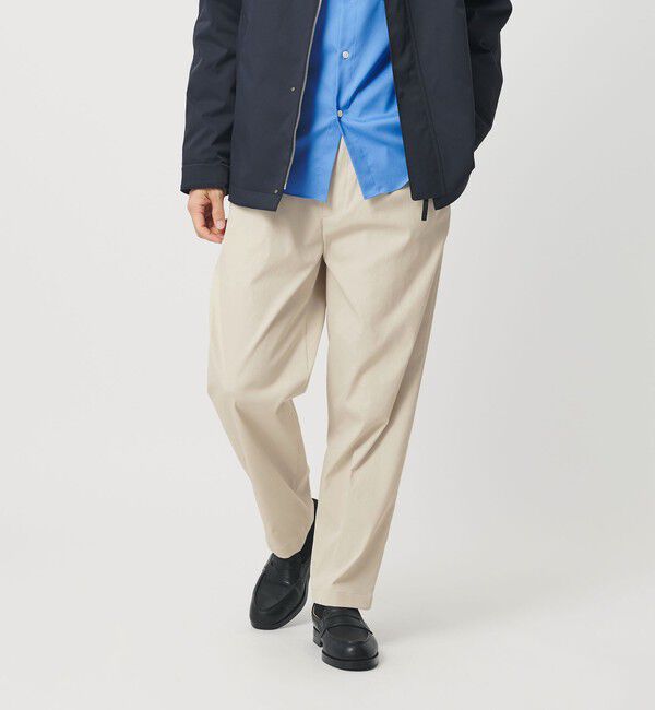 BEAUTY&YOUTH UNITED ARROWS「TASLAN 1P イージー テーパード パンツ NO.7 吸水速乾機能付き」|チノ|