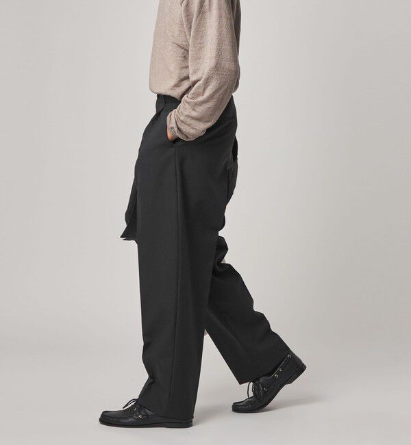 STEVEN ALAN「＜Steven Alan＞ ウール オックスフォード アウト ワンプリーツ スラックス」|スラックス|