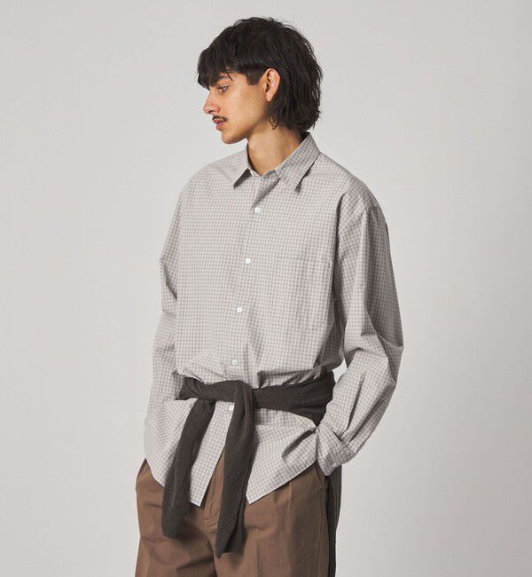 STEVEN ALAN「＜Steven Alan＞ ポプリン グラフチェック レギュラーカラー シャツ LOOSE」|シャツ・ブラウス|