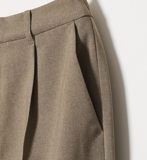 BEAUTY&YOUTH UNITED ARROWS「【WEB限定 Wardrobe DAILY MINIMAL】メランジ タックストレートパンツ ウォッシャブル」|スラックス|