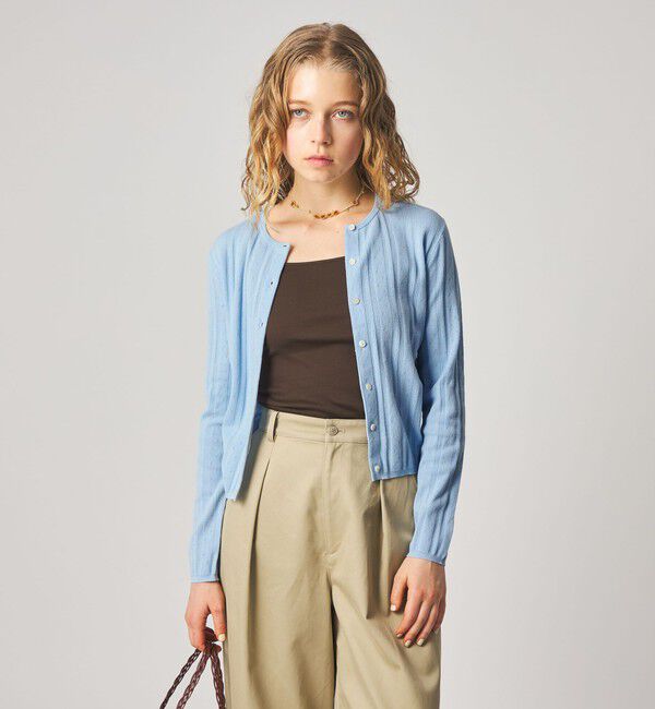 STEVEN ALAN「＜Steven Alan＞アイレット カーディガン」|カーディガン|LT.BLUE