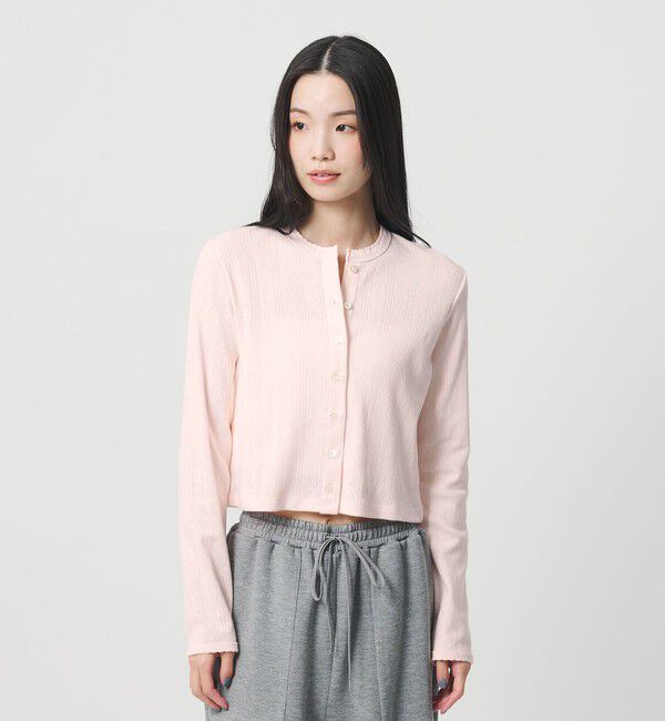 BEAUTY&YOUTH UNITED ARROWS「コットン パターンメッシュ カーディガン ウォッシャブル」|カーディガン|