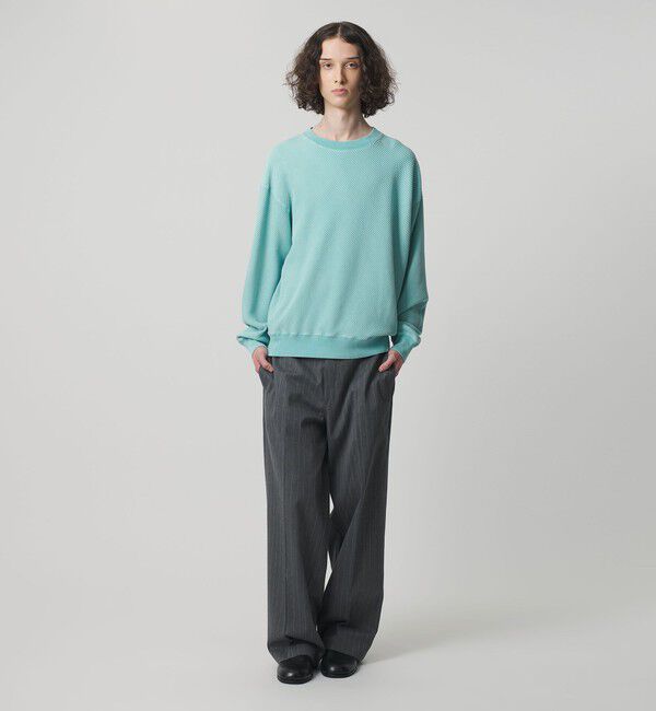 MONKEY TIME「ウォッシュド ワッフル クルーネック」|Tシャツ・カットソー|