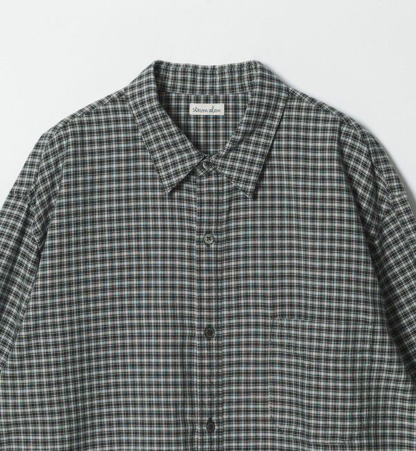 STEVEN ALAN「＜Steven Alan＞ ドレープ オックス チェック レギュラーカラー シャツ LOOSE」|シャツ・ブラウス|