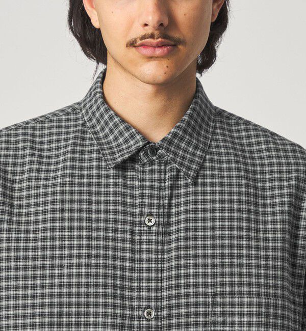 STEVEN ALAN「＜Steven Alan＞ ドレープ オックス チェック レギュラーカラー シャツ LOOSE」|シャツ・ブラウス|
