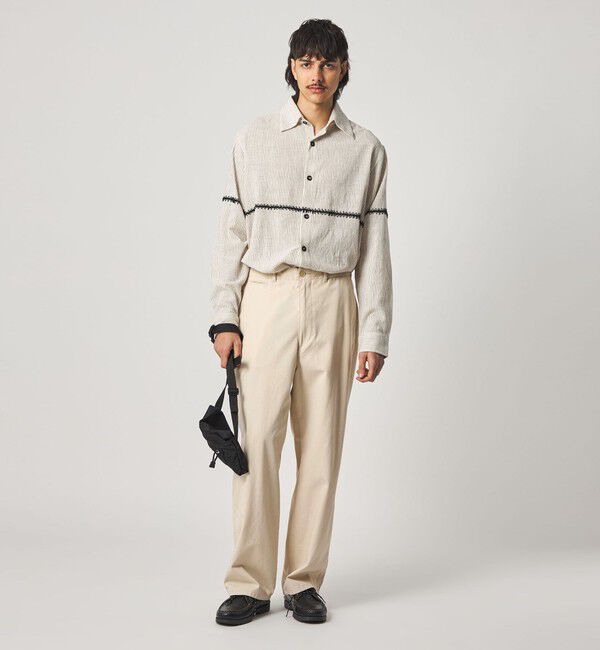 STEVEN ALAN「＜Steven Alan＞ ハイツイスト ツイル アーミー ノープリーツ トラウザーズ」|チノ|