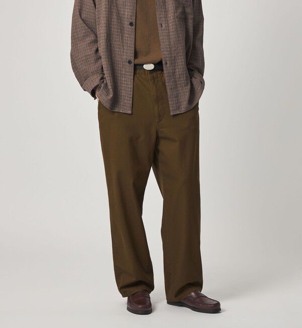 STEVEN ALAN「＜Steven Alan＞ ハイツイスト ツイル アーミー ノープリーツ トラウザーズ」|チノ|