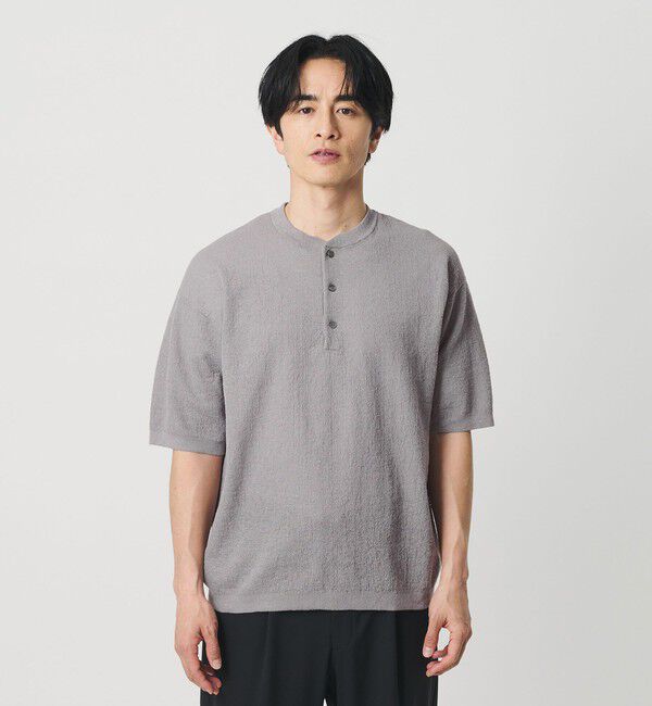 BEAUTY&YOUTH UNITED ARROWS「エアミラノ ヘンリーネック ニット ウォッシャブル 抗菌 防臭機能付き 」|ニット・セーター|