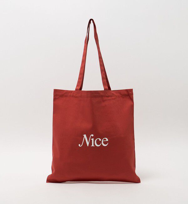 NICE WEATHER「＜NICE WEATHER＞SIGNATURE ロゴ トートバッグ 2」|その他|RED