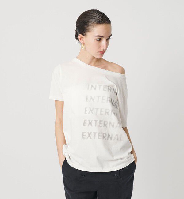 ATTISESSION「＜ATTISESSION＞ビック オフショルダー Tシャツ」|Tシャツ・カットソー|
