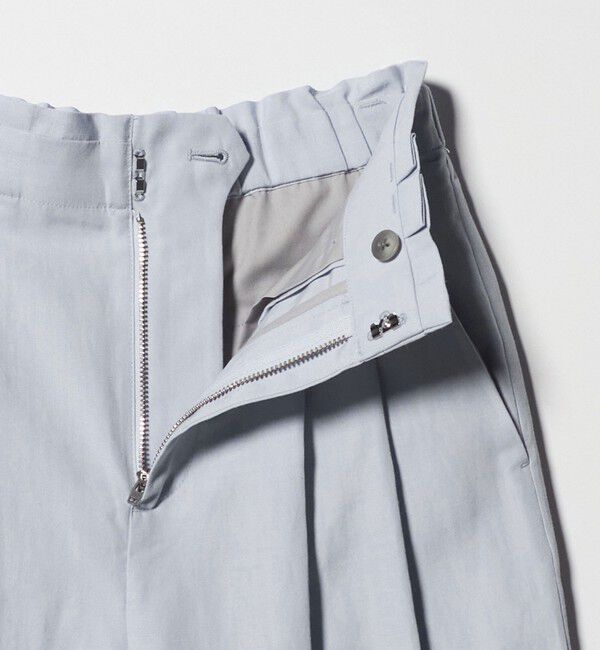 BEAUTY&YOUTH UNITED ARROWS「麻ブレンド バックゴム タック ワイドパンツ」|チノ|