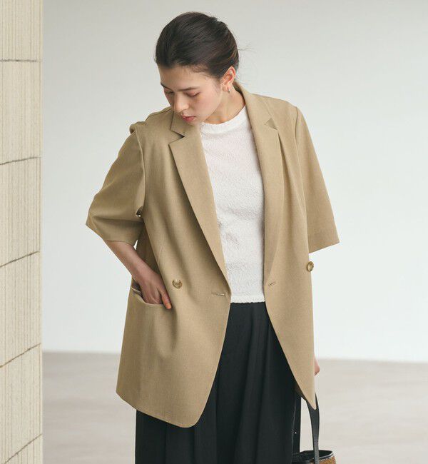 BEAUTY&YOUTH UNITED ARROWS「ハーフスリーブ ジャケット 吸水速乾 防シワ」|テーラードジャケット|