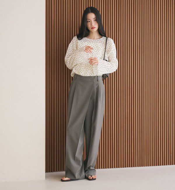 BEAUTY&YOUTH UNITED ARROWS「ポリエステル ドット シアー ブラウス ウォッシャブル」|シャツ・ブラウス|