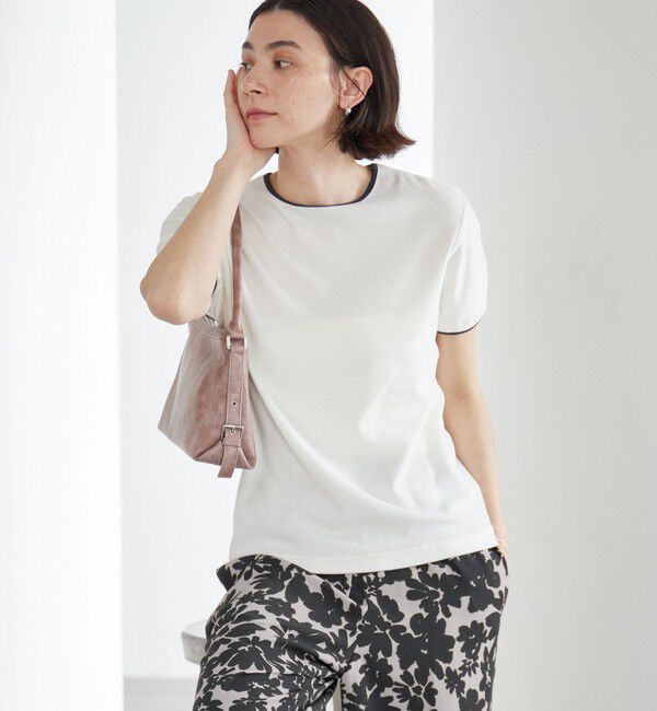 BEAUTY&YOUTH UNITED ARROWS「シアー パイル リンガーTシャツ」|Tシャツ・カットソー|