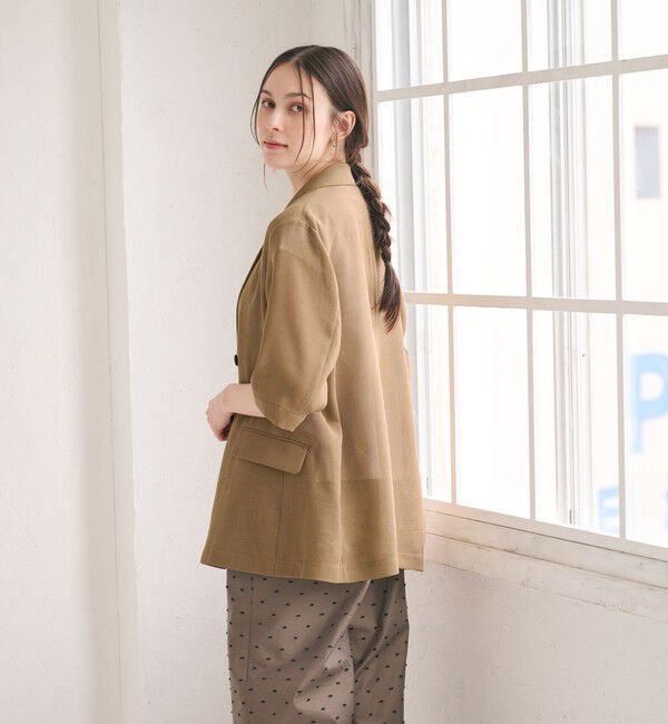 BEAUTY&YOUTH UNITED ARROWS「ポリエステル メッシュ ハーフスリーブ ジャケット ウォッシャブル」|テーラードジャケット|