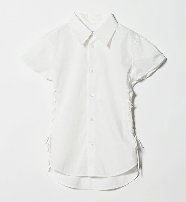 ATTISESSION「＜ATTISESSION＞レースアップ ショートスリーブ シャツ」|シャツ・ブラウス|