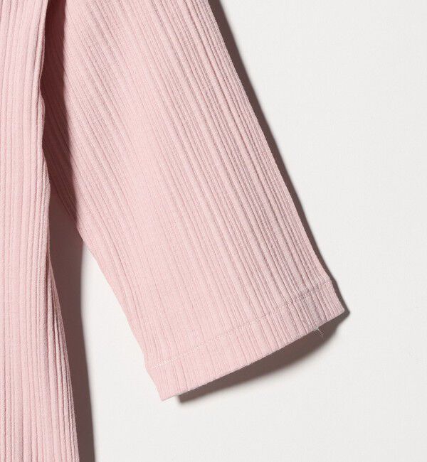 BEAUTY&YOUTH UNITED ARROWS「【WEB限定】ランダムリブ ヘンリーネック スナップ 5分袖Tシャツ」|Tシャツ・カットソー|