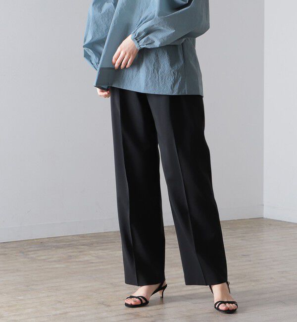 Demi-Luxe BEAMS 「AK+1 / スーパーブラック ストレートパンツ」|スラックス|
