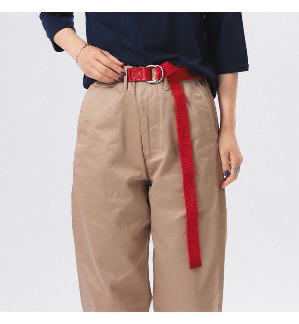 BEAMSBOY「GEVAERT BANDWEVERIJ / 30mm ソリッド ベルト 23FW」|ベルト|RED