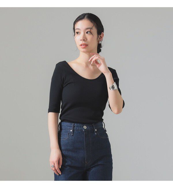 Demi-Luxe BEAMS 「丸胴 テレコ Tシャツ」|Tシャツ・カットソー|