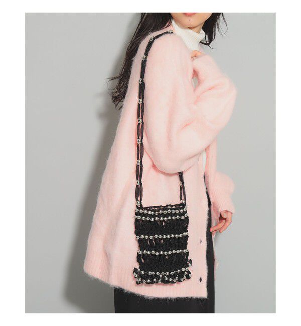 Ray BEAMS 「【別注】Casselini / チュール ビーズ ミニ ショルダー」|その他|BLACK