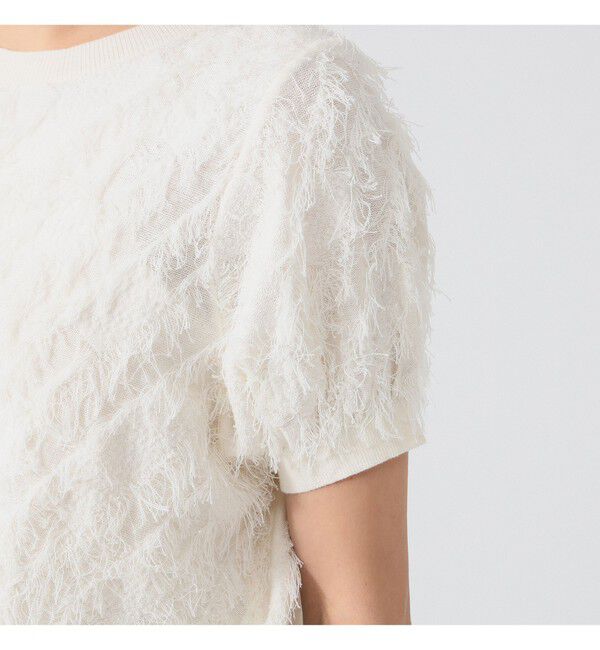 Ray BEAMS 「フリンジ ハーフスリーブ トップス」|その他|