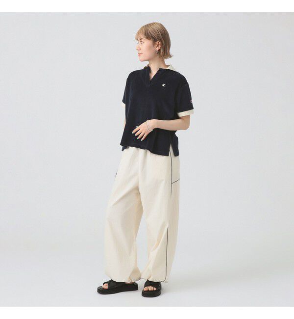 Ray BEAMS 「ストライプ キリカエ トラックパンツ」|チノ|