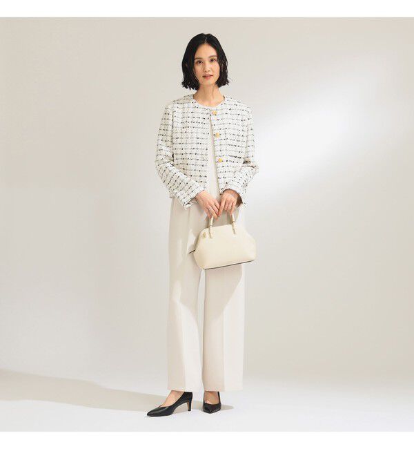 Demi-Luxe BEAMS 「ツイード ノーカラー ジャケット＊」|ダッフルコート|